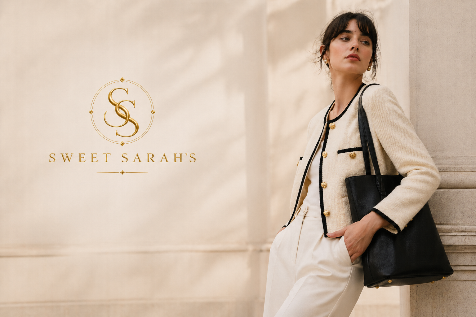Sweet Sarahs black tote editorial